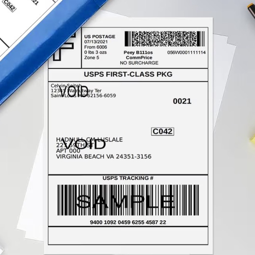 100 Labels Thermal 4”x6”